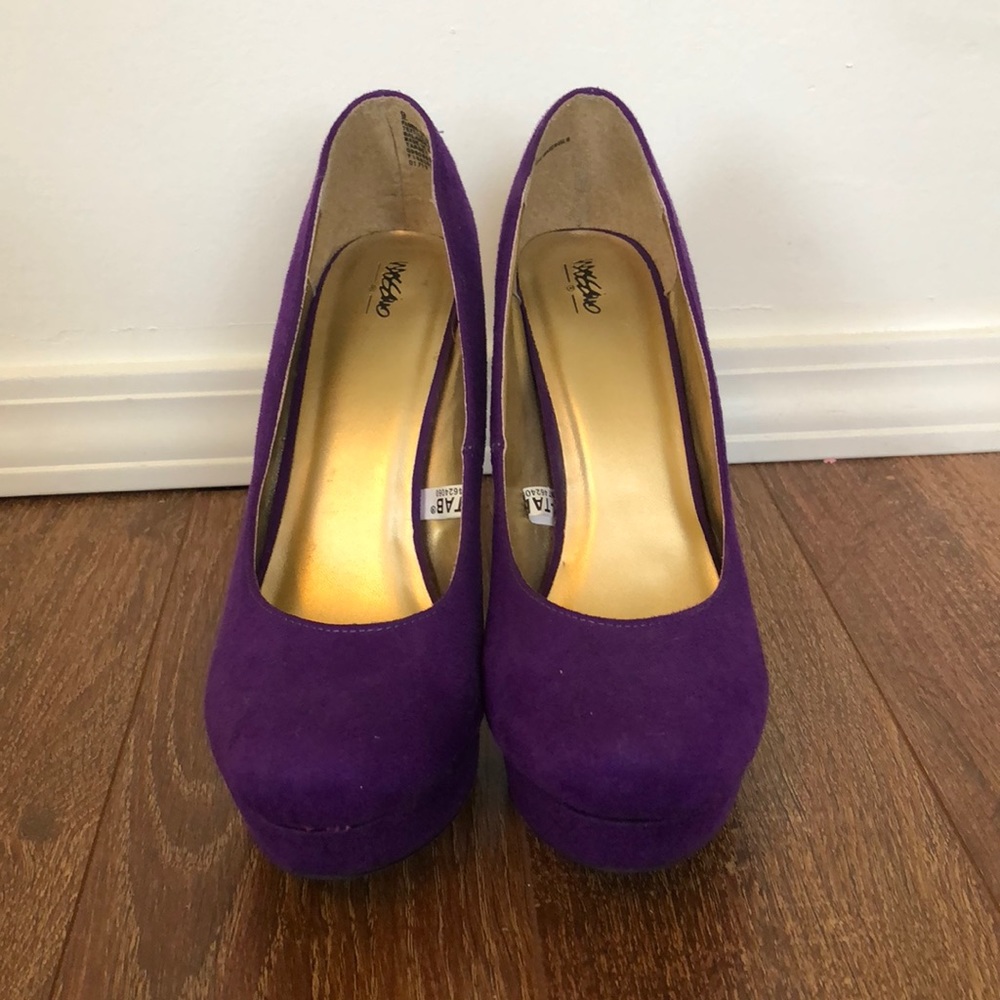 Purple Suede High Heels